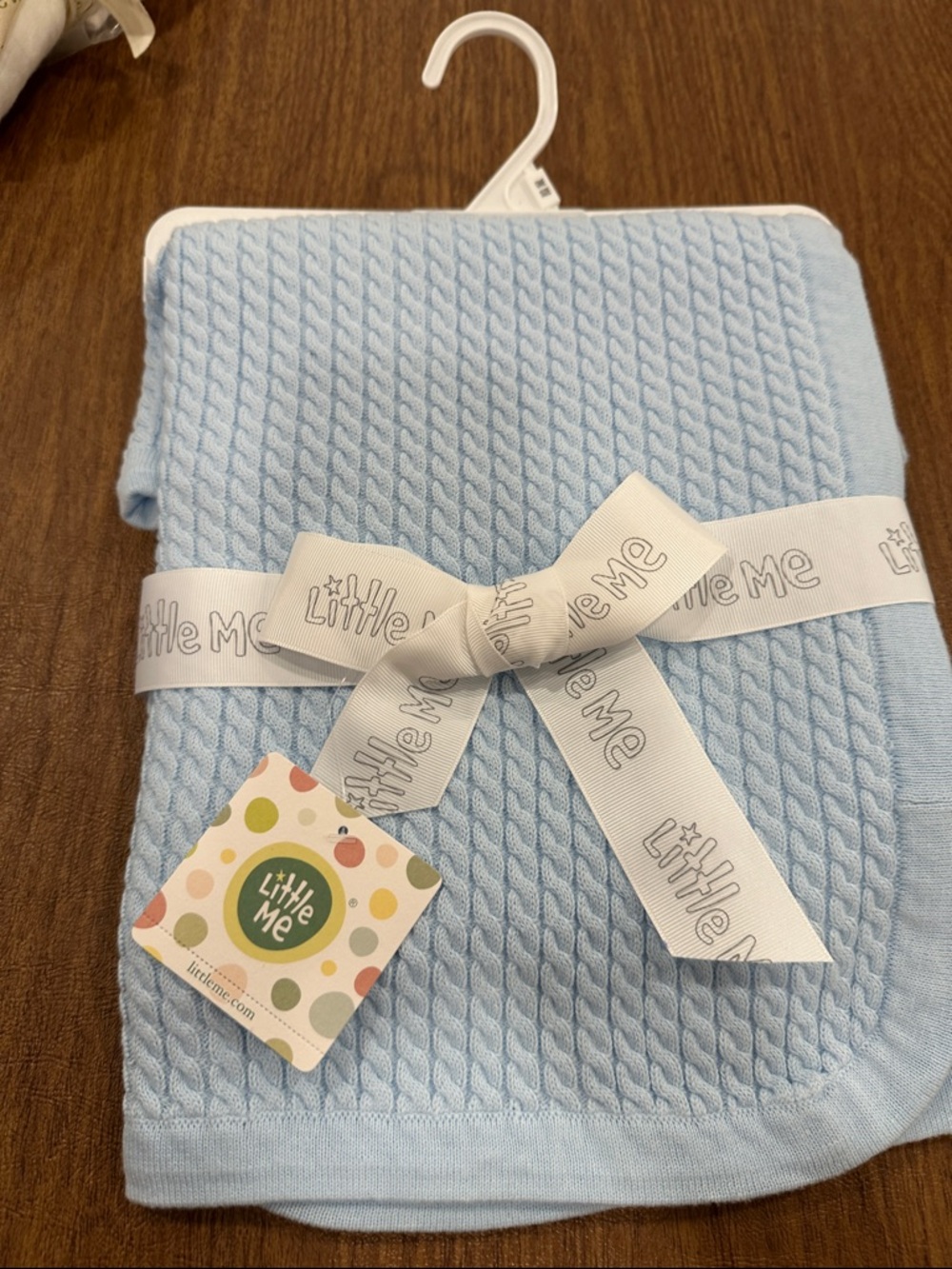 Little Me Baby Blanket in Pale Blue